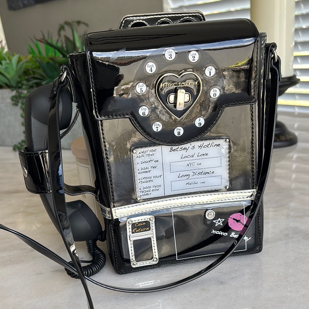Betsey Johnson Black Patent Leather Handbag